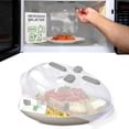 thumbnail image 1 of Magnetic Splatter Cover, 12-Inch Clear -Free Food Lid, Vented Plate Guard with Steam Vents, Anti-Splash Microwave Lid, Dishwasher Safe, Space-Saving Magnetic Storage - Gray, 1 of 9