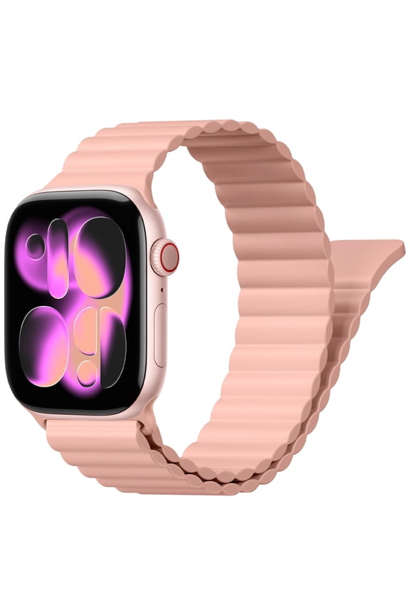 Magnetic Sport Bands for Apple Watch Band 40mm 38mm 41mm 42mm 44mm 45mm 46mm iWatch bands for Women Men,Silicone Loop Strap Wristband for Apple Watch Series 11 10 9 8 7 6 5 4 3 SE