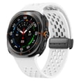 thumbnail image 1 of Magnetic Sport Bands for Samsung Galaxy Watch Ultra 47mm Wristband, Soft Silicone Waterproof Straps with Magnetic link Fold Clasp for Samsung Galaxy Watch Ultra 47mm Smartwatch, White, 1 of 6