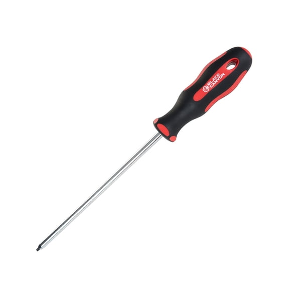 Magnetic Square Screwdriver #2 - Soft Grip Ergonomic Handle, 8 in Shank, 12 in Overall
