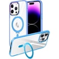 thumbnail image 1 of Magnetic Stand Case Compatible with iPhone 15 Pro Max Clear Case with Ring Holder Kickstand, Compatible with Magsafe Slim Phone Cove Military Grade Shockproof Protective Case Cover for Men, 1 of 7