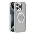 thumbnail image 1 of Magnetic Stand Case for iPhone 15 Pro, [Compatible with Magsafe] Rotating Stand Military-Grade Drop Protection Anti-Yellowing Translucent Phone Case Cover for iPhone 15 Pro, Clear, 1 of 13