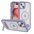 thumbnail image 1 of Magnetic & Stand Designed for iPhone 15 Case fit for MagSafe, Luxury Hybrid Shockproof Drop Protective Lightweight Phone Case for iPhone 15, Built-in Invisible Kickstand, Lightpurple+Clear, 1 of 7