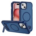 thumbnail image 1 of Magnetic & Stand Designed for iPhone 15 Case fit for MagSafe, Luxury Hybrid Shockproof Drop Protective Lightweight Phone Case for iPhone 15, Built-in Invisible Kickstand, Royalblue+Blue, 1 of 7