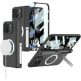 thumbnail image 1 of Magnetic Stand for Google Pixel 9 Pro Fold Case Compatible with Magsafe Charger Built-in Screen Protector Hard PC Ultra Thin Non-Slip Anti-Scratches Shockproof Protective Suction Case, Black, 1 of 8