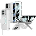 thumbnail image 1 of Magnetic Stand for Google Pixel 9 Pro Fold Case Compatible with Magsafe Charger Built-in Screen Protector Hard PC Ultra Thin Non-Slip Anti-Scratches Shockproof Protective Suction Case, Silver, 1 of 7