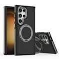thumbnail image 1 of Magnetic Stand for Samsung Galaxy S24 Hybrid TPU + PC Case, [Compatible with MagSafe] [Built-in Kickstand & Ring Holder] Anti-Scratch Frosted Ultra Slim Case for Samsung Galaxy S24, Gray, 1 of 7