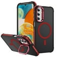 thumbnail image 1 of Magnetic Stand for Samsung Galaxy S25 Case Compatible with MagSafe, [Military Grade Drop Tested][Built in Lens Folded Kickstand] Shockproof Protective Anti-Fingerprint Slim Matte Case,Red, 1 of 8