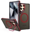 thumbnail image 1 of Magnetic Stand for Samsung Galaxy S25 Ultra Case Compatible with MagSafe, [Military Grade Drop Tested][Built in Lens Folded Kickstand] Shockproof Protective Anti-Fingerprint Slim Matte Case,Red, 1 of 8