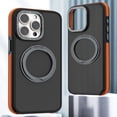 thumbnail image 1 of Magnetic Stand for iPhone 14 Pro Max Hybrid TPU + PC Case, [Compatible with MagSafe] [Built-in Kickstand & Ring Holder] Anti-Scratch Frosted Ultra Slim Case Cover for iPhone 14 Pro Max, Orange, 1 of 8