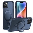 thumbnail image 1 of Magnetic Stand for iPhone 15 Plus Case, Fit for Magsafe, Military Grade Slim Protective Case with Rotatable Foldable Kickstand & Ring Holder, for iPhone 15 Plus - Darkblue, 1 of 7
