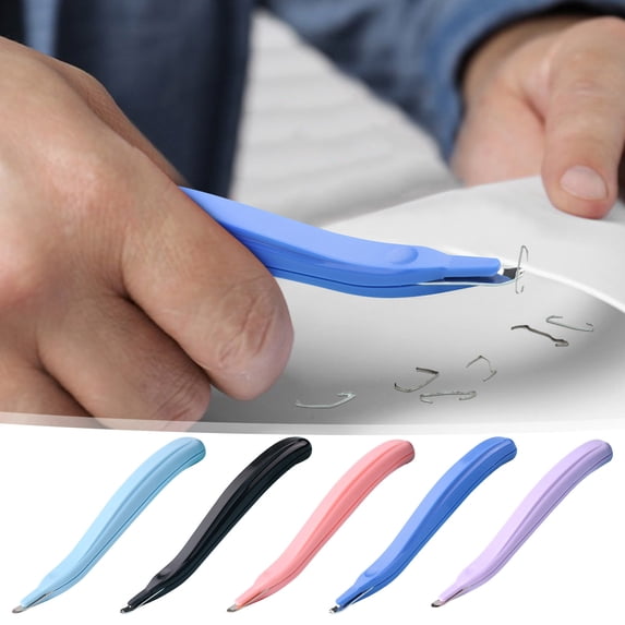 Magnetic Staple Remover Tool Pen Ergonomic Portable Staple Puller Tool 6.1 Inch 1 Pack for Tools/Office(Blue)