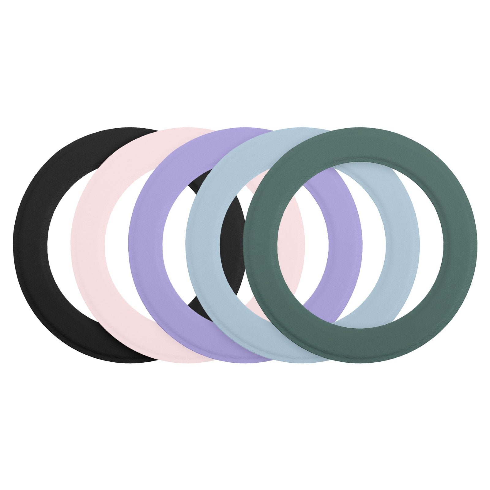 Uxcell 5Pcs Magnetic Sticker Ring, Magnetic Adapter Ring Black, Pink ...