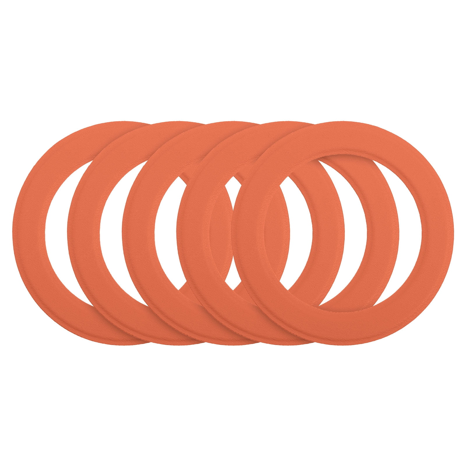 Uxcell 5Pcs Magnetic Sticker Ring, Magnetic Adapter Ring Orange ...
