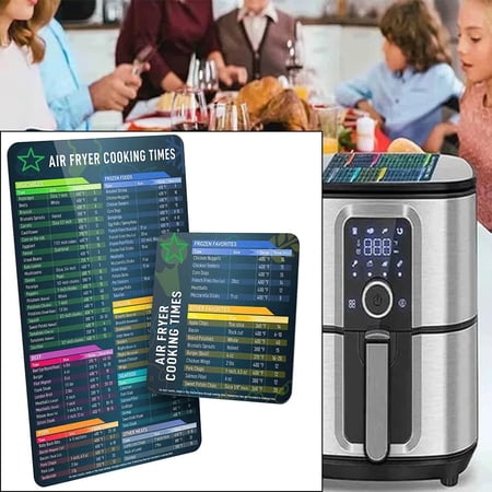 Magnetic Stickers Cheat Sheet Food Images Cook Time Schedule For Pot Air Fryer Cook Times Set