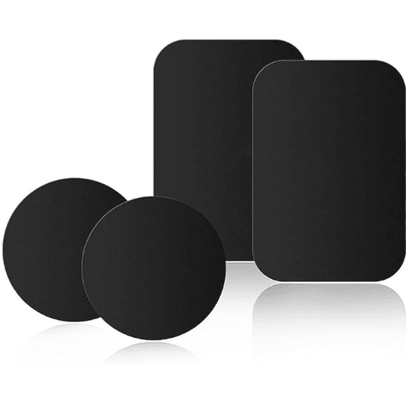 Magnetic Stickers For Phone Case, 4 Pcs Mobile Car Mount Magnet Plates, Compatible With Magnetic Phone Holder & Car Mount, 2 Circular+2 Squares