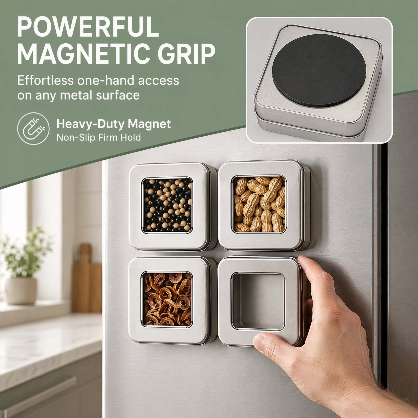 Magnetic Storage Box, Clear Organizer Bin, Ideal for Home, Office, and ...