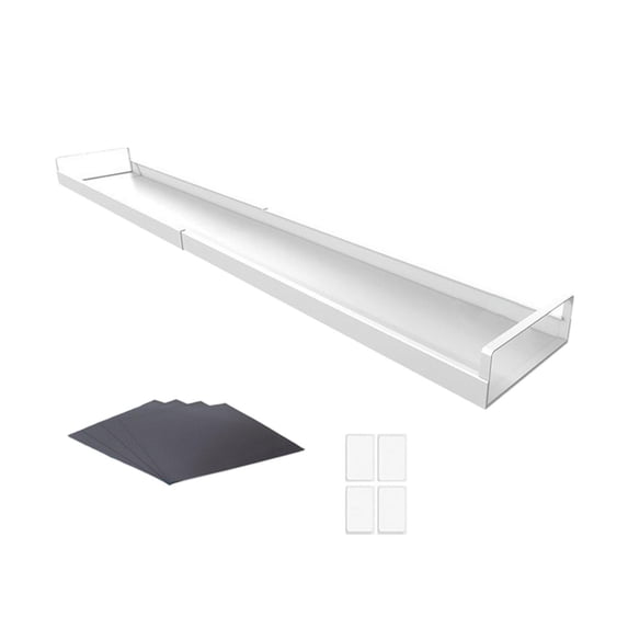 Stove Shelf Magnetic ShelfforKitchen Stove, BackofStove Shelf, Extendable Steel, 30X4 In, White, Kitchen Storage Organization, Seasoning Rack, 1 Pc