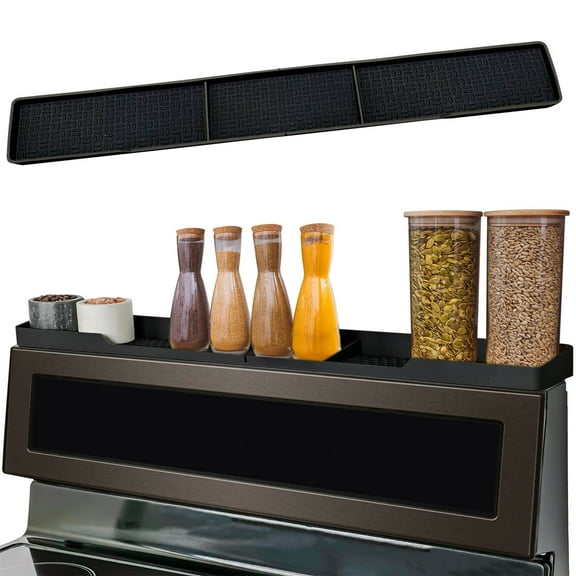 Magnetic Stove Shelf Spice Rack with 4 Powerful Magnets Heat Resistant up to 500F No Drilling Adhesive for Kitchen Organization