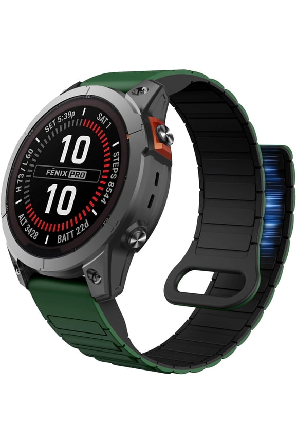 Magnetic Strap for Garmin Enduro 2/Fenix 8 51mm/Fenix 7X/Fenix 6X Pro, 26mm Silicone Quickfit Replacement Band