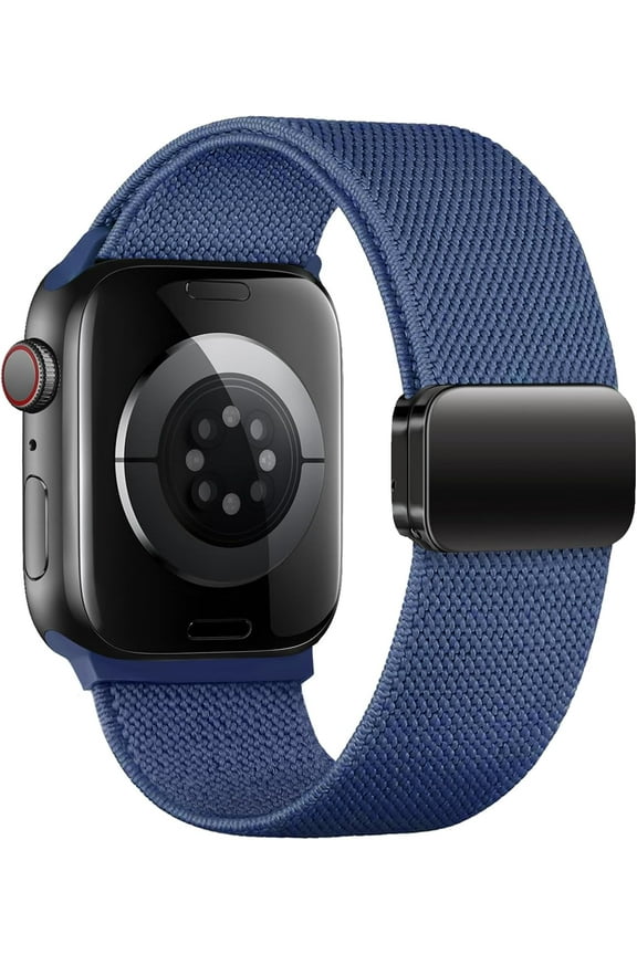 Magnetic Stretchy Solo Loop Compatible with Apple Watch Bands 40mm 41mm 45mm 44mm Ultra/2 49mm 38mm 42mm Women Men,Elastic Soft Nylon Sport Wristband Strap for iWatch Series 9 8 7 6 5 4 3 2 1,SE/2nd