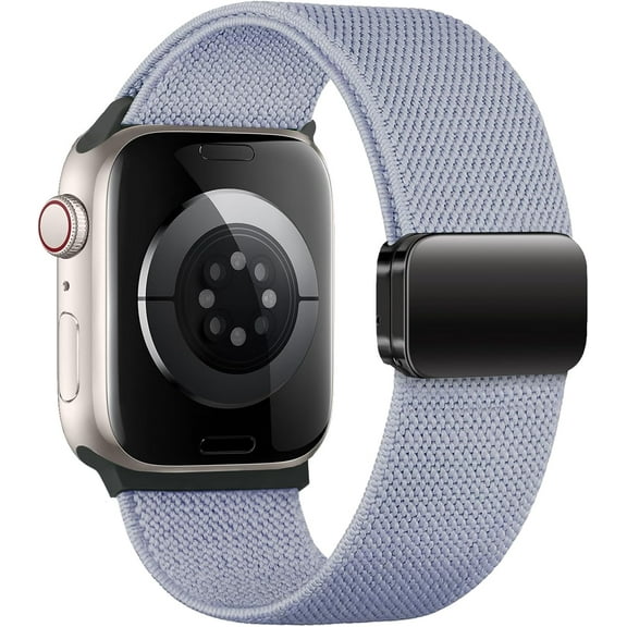 Magnetic Stretchy Solo Loop Compatible with Apple Watch Bands 40mm 41mm 45mm 44mm Ultra/2 49mm 38mm 42mm Women Men,Elastic Soft Nylon Sport Wristband Strap for iWatch Series 9 8 7 6 5 4 3 2 1,SE/2nd