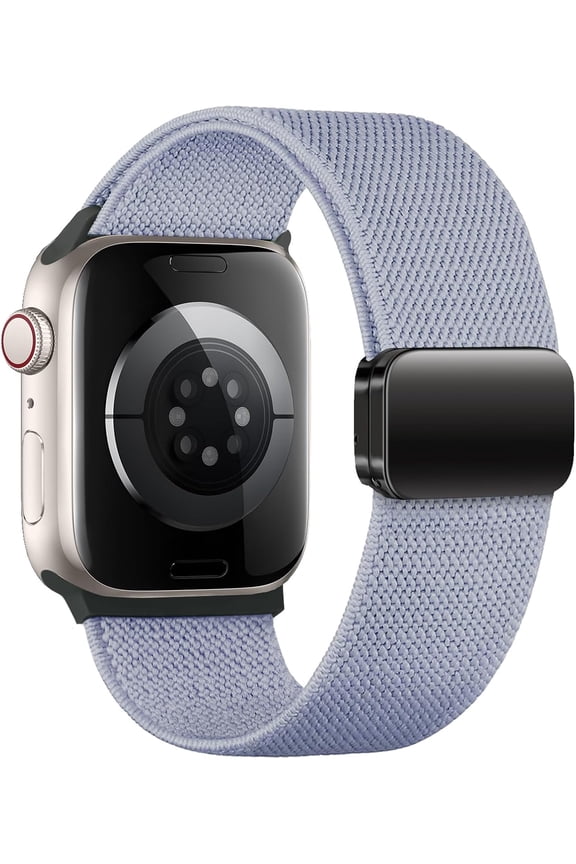 Magnetic Stretchy Solo Loop Compatible with Apple Watch Bands 40mm 41mm 45mm 44mm Ultra/2 49mm 38mm 42mm Women Men,Elastic Soft Nylon Sport Wristband Strap for iWatch Series 9 8 7 6 5 4 3 2 1,SE/2nd