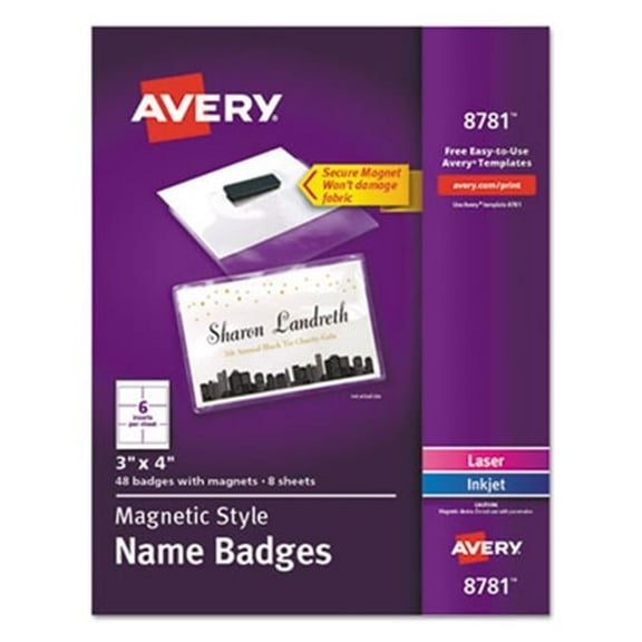 Magnetic Style Name Badge Kit - 48 per Pack