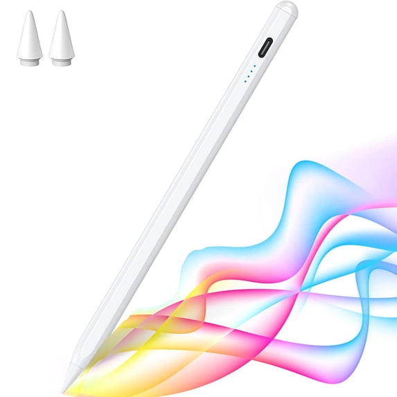 Magnetic Stylus Pen for iPad, Featuring Palm Rejection, Tilt Sensitivity, and Fast Charging | Precision Pen for Writing and Drawing | Works with iPad Pro/Air/Mini (2018-2024 Models), White