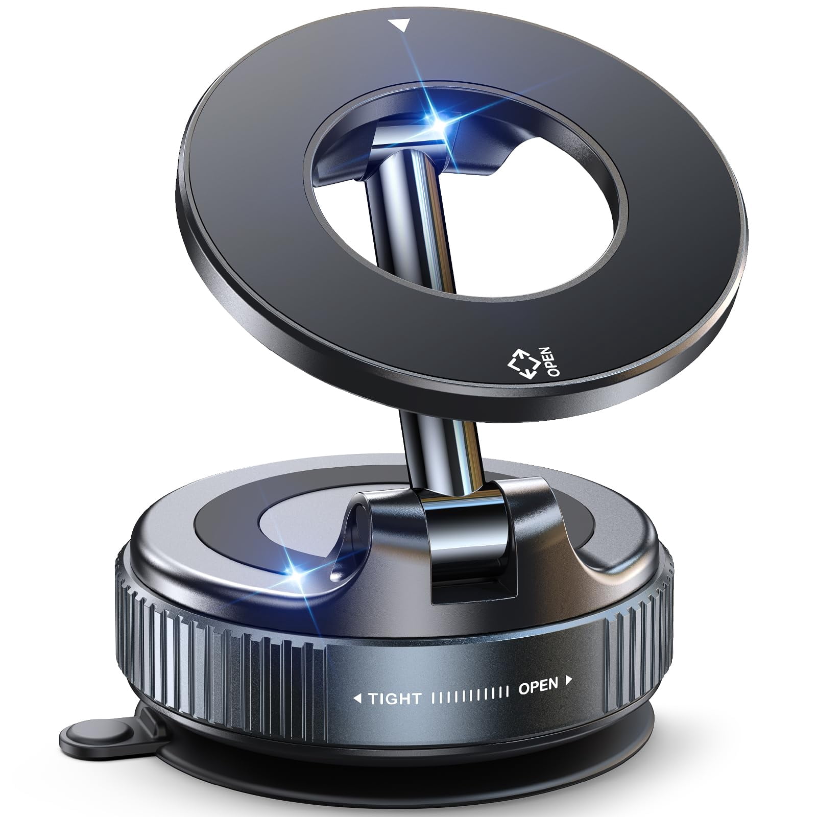 Magnetic Suction Cup Phone Mount For Magsafe  360° Adjustable Car Holder Pocket Size Foldable Cell Holders Your Iphone 17 16 15 14 13 12 Series