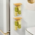 thumbnail image 1 of Magnetic Suction Flip Storage Box, Wall-Mounted Refrigerator Organizer, Multifunctional Plastic Storage Box with Lid for Household Sundries and Kitchen Organization, 1 of 8