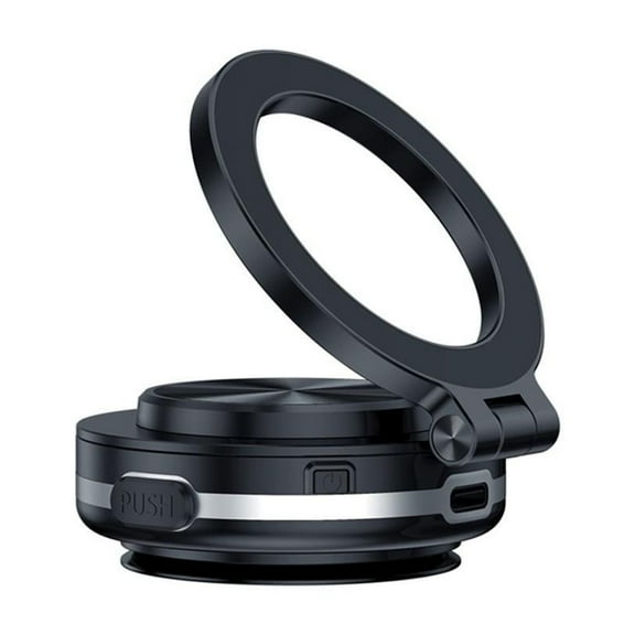 Magnetic Suction Phone Holder - 360 Rotatable, Folding Electric Vacuum - Ideal for Cars, Kitchens, Gyms & Baths