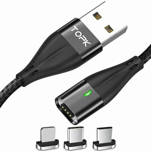 Magnetic Suction Three-in-One Data Cable Magnetic Fast Charging Cable 3A