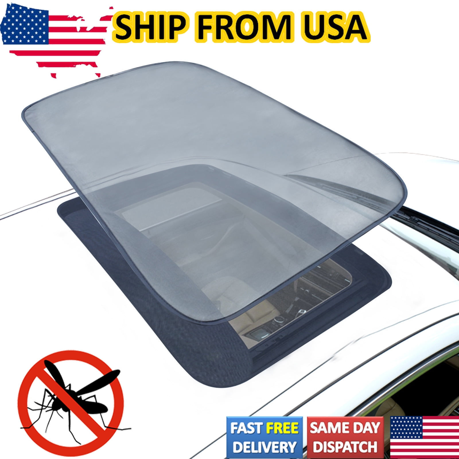 Sunroof Sunshade Cover Moon Roof Mesh Camping Bugs Screen