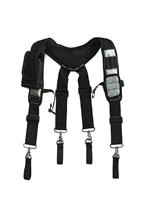 Magnetic Suspenders Tool Belt Suspenders with Magnetic Wristband, Heavy Duty Tool Belt Suspenders for Men