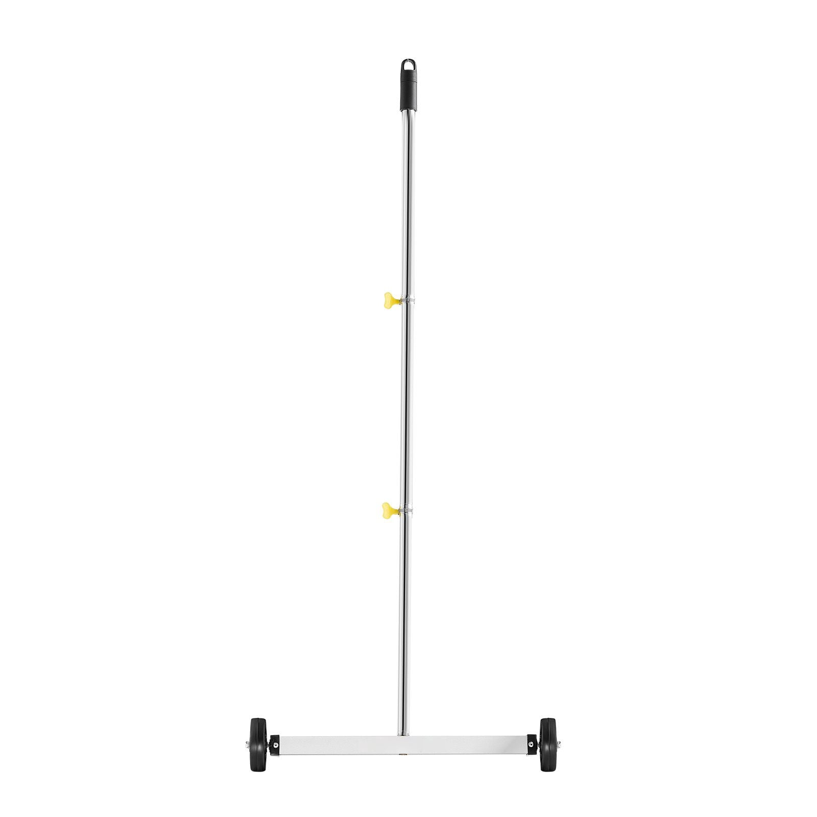 Magnetic Sweeper 17 Inch, 10 lbs Capacity with Telescoping Handle 17.52-40.94 Inch, Ergonomic Rubber Handle, 2.95 Inch Wheels for Garage Construction Sites