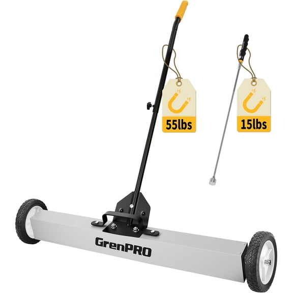Magnetic Sweeper Rolling 36 Inch 55 Pound Floor Push Sweeper with Telescoping Handle and Wheels Bestseling