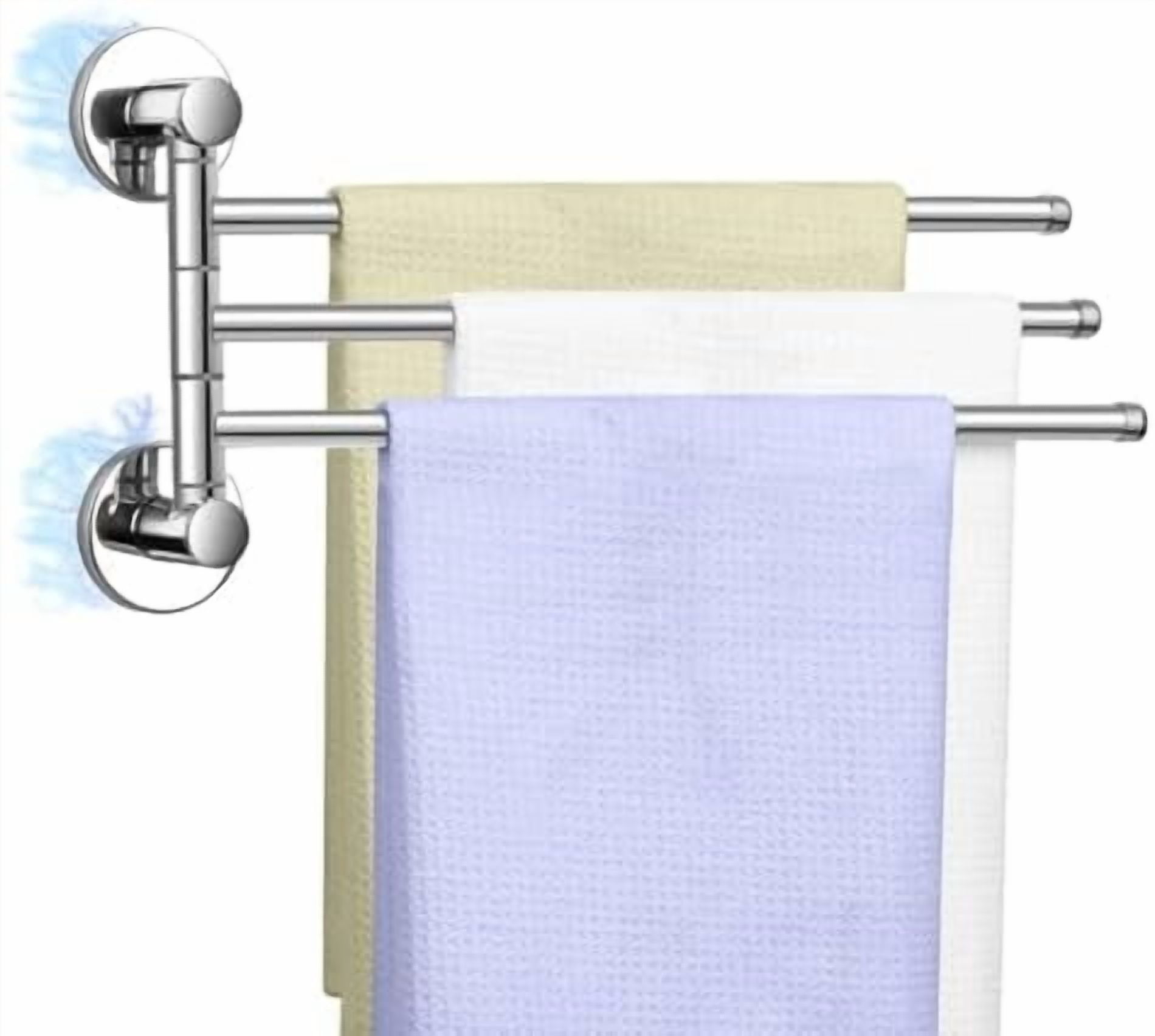 Magnetic Swivel Towel Rack, Stainless Steel 3-Arm Towel Bar, Magnetic ...