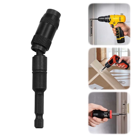 Swiveling Bit Tip Holder, Pivotable Bit Tip Holder, Pivot Drill Bit Holder, Universal Connecting Rod Multiple Angles for Tight Spaces Corners