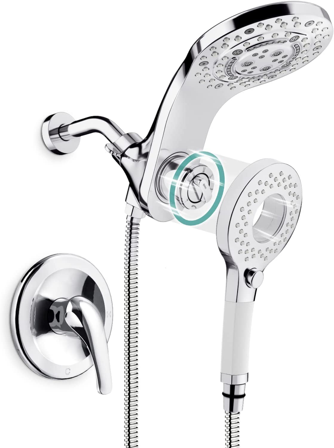 System 8Spray Combo 2in1 Dual Shower Head with Handheld