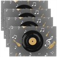 thumbnail image 1 of Magnetic Tape Placemats Set of 4 for Musical Optical Disc Placemat for Kitchen Dining Table Decor Indoor Outdoor Phonograph Music Table Place Mats, Popstar Party 18"x12", 1 of 4