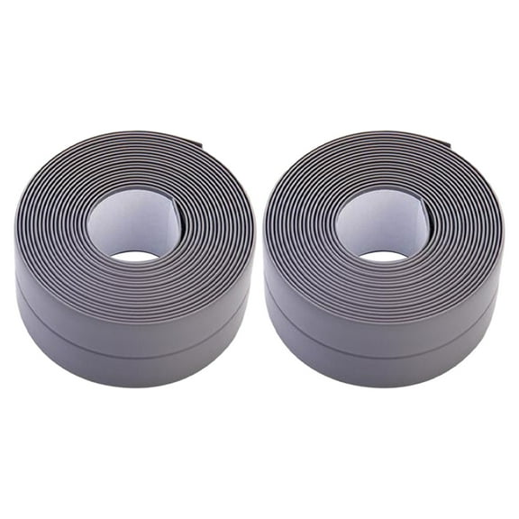 Magnetic Tape Strips With Adhesive Backing, Plastic Gray Adhesive Tape, Roll Self Adhesive Caulking Tape Bath & Kitchen Sealant Strip Countertop Sink Toilet Sealing Tape