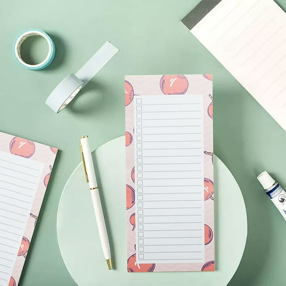 Magnetic Tearable Memo Notebook - Daily Planner with Task List, Clock-In & Reminders, Compact and Portable Notebook,D