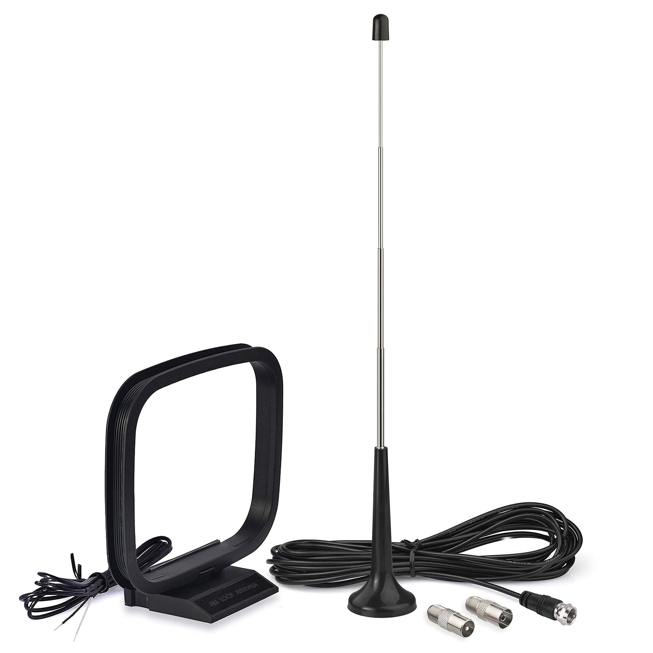 Magnetic Telescopic FM Antenna with AM Loop for Home Audio Systems ...