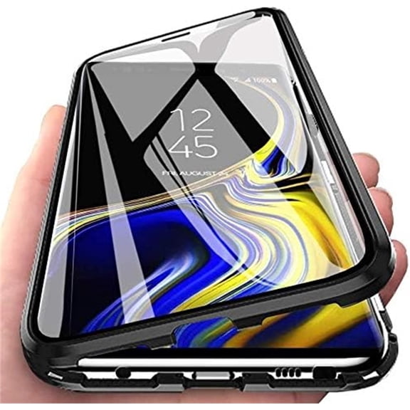 Magnetic Tempered Glass Double-Sided Phone Case for Compatible Samsung Galaxy S25/S25 Plus/S25 Ultra 360°Full Body Protection Privacy Protective Cover,for S25