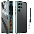 thumbnail image 1 of Magnetic Tempered Glass Double-Sided Phone Case for Samsung S25 S24 S23 S22 S21 Ultra Plus, Anti-Peep All-Round Protection & Anti-Drop (for Samsung S25plus/S25+,Purple), 1 of 7