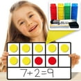 thumbnail image 1 of HMMAGNETS Ten Frame Magnetic Board Math Kit with Writing Space, Counters, Flash Cards & Dice, 1 of 10