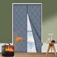 thumbnail image 1 of Magnetic Thermal Insulated Door Curtain, 32" x 80", Upgraded Oxford Cloth Filled with Thicken Cotton, Insulation Cover Blanket for Winter/French/Patio/Sliding Glass Doors, Grey, 1 of 10