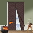 thumbnail image 1 of Magnetic Thermal Insulated Door Curtain, 36" x 80", Upgraded Oxford Cloth Filled with Thicken Cotton, Insulation Cover Blanket for Winter/French/Patio/Sliding Glass Doors, Brown, 1 of 9