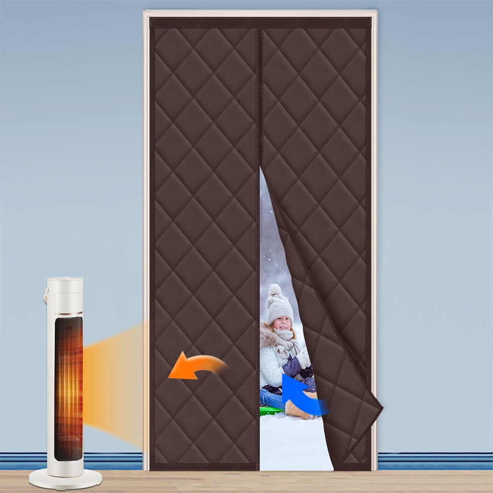 Thermal Insulated Door Curtain, Fits Door Size 32" x 80